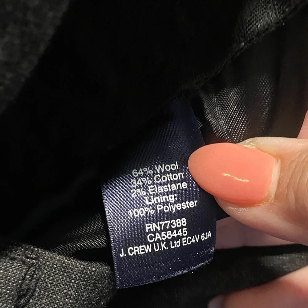 J Crew Flex Wool Dress Pants 34x30 Slim Fit Thompson Gray Stretch